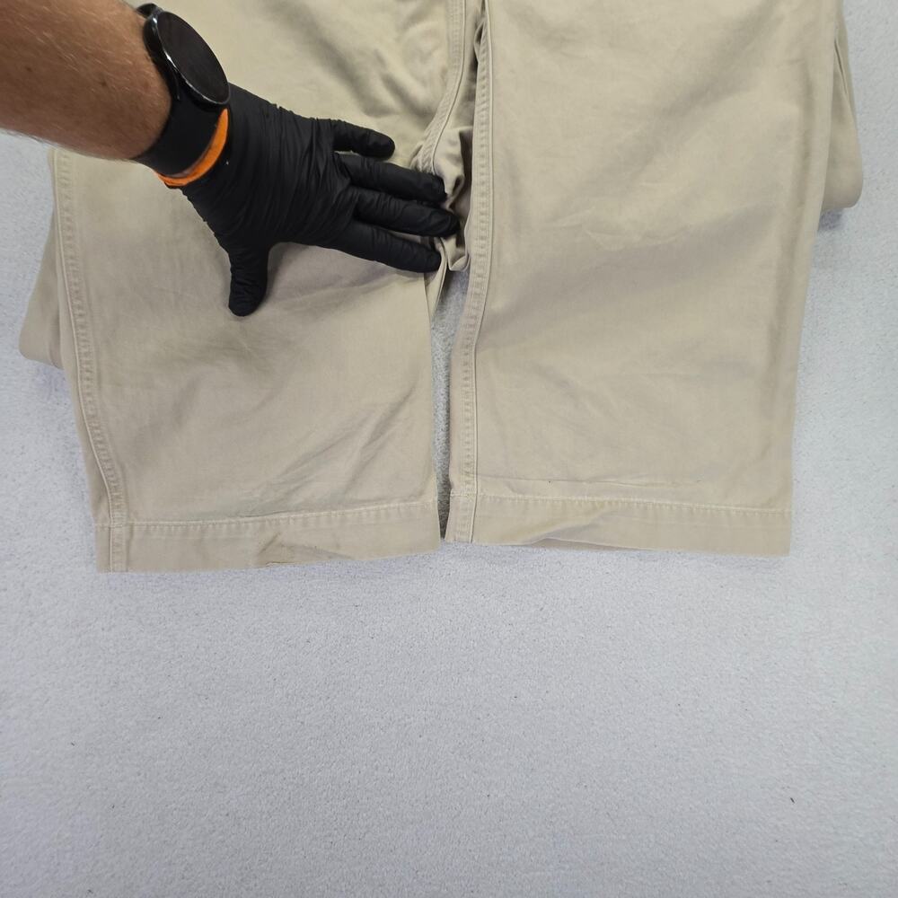 VTG Abercrombie Fitch Pants Officer Chino Men 34x30 Khaki Drawstring Preppy Y2k - Picture 6 of 16